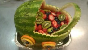 How To Make Basket From WaterMelon - آموزش درست کردن سبد میوه با هندوانه