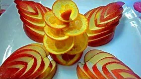 Decoration of apple and orange!تزیین مجلسی سیب و پرتقال