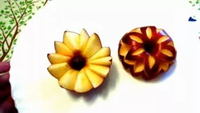 برش سیب  - HOW TO MAKE APPLE  DECORATION