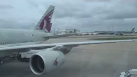 فیلم هواپیما مسافربریQatar Airways | A380-800 | Doha to London