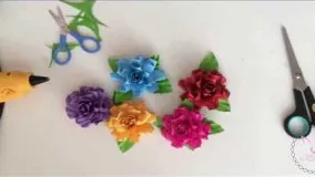 Solis_Arts : آموزش ساخت گل رز با کاغذ رنگی
