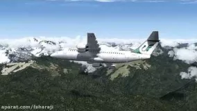 پرواز هواپیمای RJ100 هواپیمایی ماهان بر فراز کوههای البرز