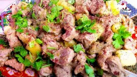 غذای رمضان- تهیه گوشت سرخ شده با کچالو-افطار لذیذ و خوشمزه