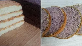 كيك اسفنجی با تزیین ساده sponge cake