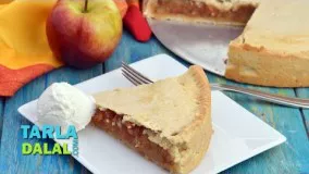 Apple Pie, Eggless Apple Pie by Tarla Dalal