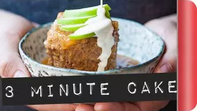 3 minute Caramel Apple and Bran Flakes Cake #ad