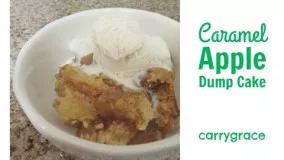 Caramel Apple Dump Cakeکیک سیب