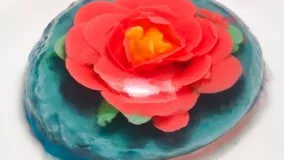 3D Flower Gelatin Dessert / Gelatina Floralژله تزریقی