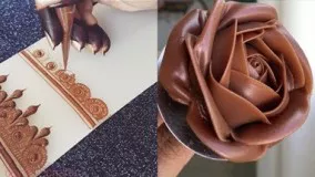 تزیین کیک به شکل گل
