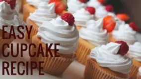 کاپ کیک  وانیلی آسان و ساده