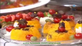 آشپزی مدرن-تهیه کیک سیب زمینی با کالباس و مرغ و سبزیجات