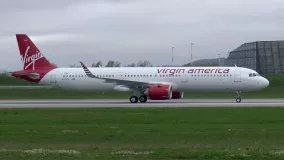 VIRGIN AMERICA Airbus A321NEO | First Flight | RTO, Stormy Takeoff & Landing