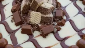 غذای رمضان-تهیه تارت بیسکویت شکلات-دسر رمضان