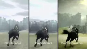 مقایسه گرافیک بازی Shadow of Colossus در سه کنسول  PS2 و PS3 و PS4 Pro