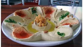 تزیین غذا-تزیین زیبای حمص