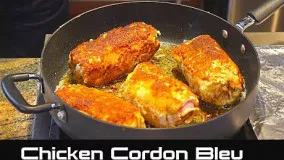 آشپزی مدرن-تهیه کوردن بلو-پیش غذای لذیذ با مرغ