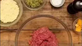 آشپزی مدرن-کوفته گوشت و پنیر سوخاری