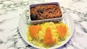 آموزش آشپزی-تهیه خورش بادمجان ایرانی