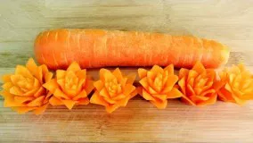 آشپزی مدرن-تزیین هویج- مناسب تزیین غذا و سالاد