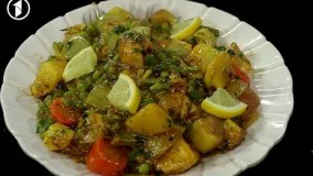 آشپزی آسان-خوراک مرغ با سبزیجات