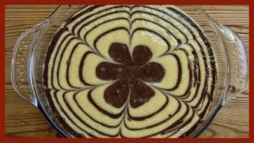 آشپزی آسان-کیک دو رنگ وانیلی و شکلات