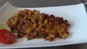 آشپزی ایرانی-تهیه لوبیا پلو آسان