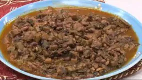 آشپزی ایرانی-خورشت کدوی گیلانی لگد دموج