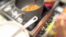 آشپزی ایرانی-تهیه لوبیا پلو -ساده و سریع