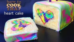 کیک پزی-تهیه کیک رنگین کمونی