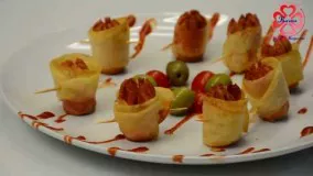 آشپزی مدرن-آموزش فینگرفود سوسیس و سیب زمینی