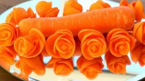 تزیین میوه-تزیین زیبای هویج مناسب غذا