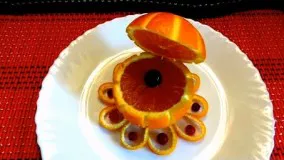 تزیین میوه-تزیین بسیار زیبای پرتقال