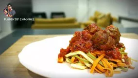 آشپزی آسان-- طرز تهیه پاستا گوشت قلقلی با سس گوجه فرنگی