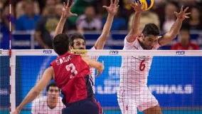 نخستین مسابقه والیبال ایران - آمریکا  در  لیگ جهانی ۲۰۱۵