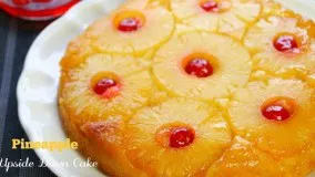 کیک-کیک آناناس-ساده و سالم