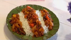 آموزش آشپزی - سویا پلو با برنج غذای سالم گیاهی