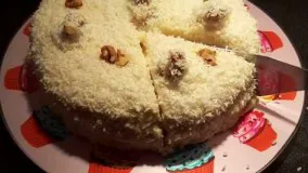 تهیه کیک-کیک رفائیل-شکلات نارگیلی