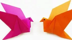آموزش اوریگامی پرنده-ویدیو اوریگامی 66