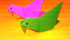 آموزش اوریگامی پرنده-ویدیو اوریگامی 88