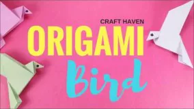 آموزش اوریگامی پرنده-ویدیو اوریگامی 12