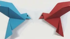 آموزش اوریگامی پرنده-ویدیو اوریگامی 5