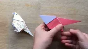 آموزش اوریگامی پرنده-ویدیو اوریگامی 84