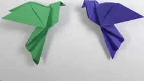 آموزش اوریگامی پرنده-ویدیو اوریگامی 93