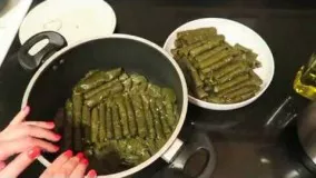 آشپزی ایرانی-تهیه دلمه برگ مو لذیذ 33