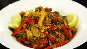 آشپزی ساده  -  گوشت مرغ با سبزی