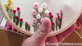 آموزش گلدوزی-گل های زییبا 