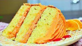 پخت کیک-تهیه کیک پرتقالی بسیار مغذی