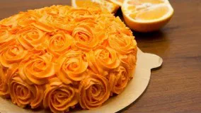 پخت کیک-تهیه کیک پرتقالی - بدون فر