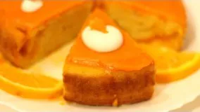 پخت کیک-تهیه کیک پرتقالی- با سس براق