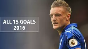 Jamie Vardy | All 15 Goals 2016 | Leicester City | English Commentary | HD